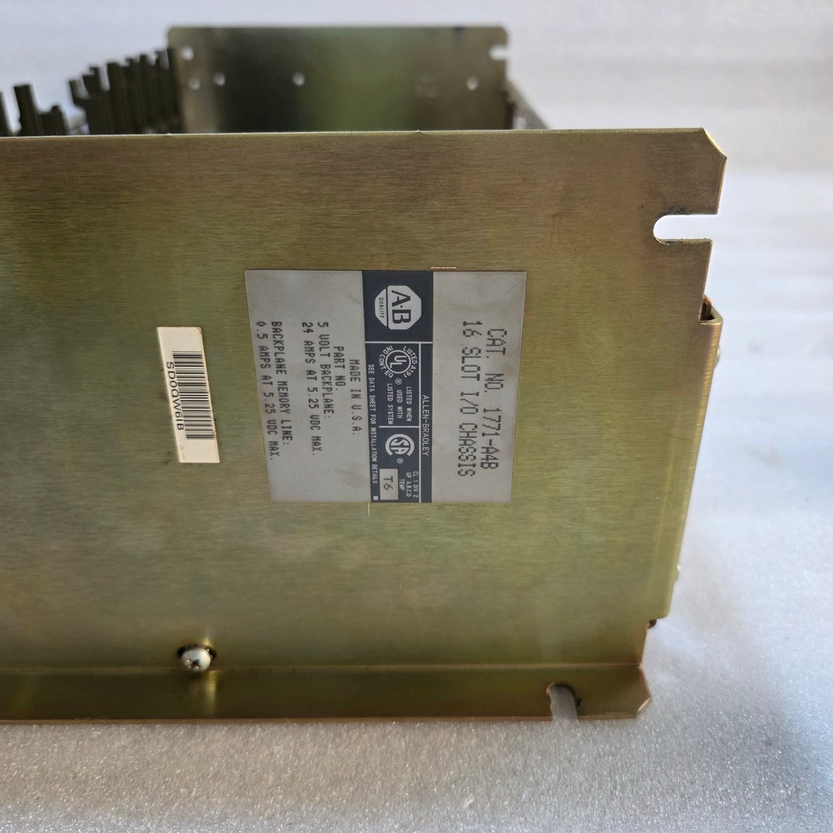 ALLEN-BRADLEY 1771-A4B 16-SLOT PLC I/O CHASSIS | 5V BACKPLANE 28A | PLC-5 SERIES