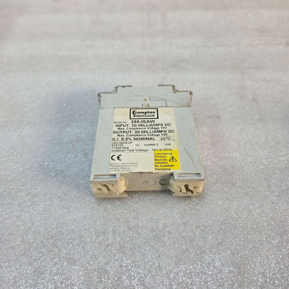 COMPTON INSTRUMENTS 250-ISAW 20MA DC SIGNAL ISOLATOR / CURRENT CONVERTER MODULE