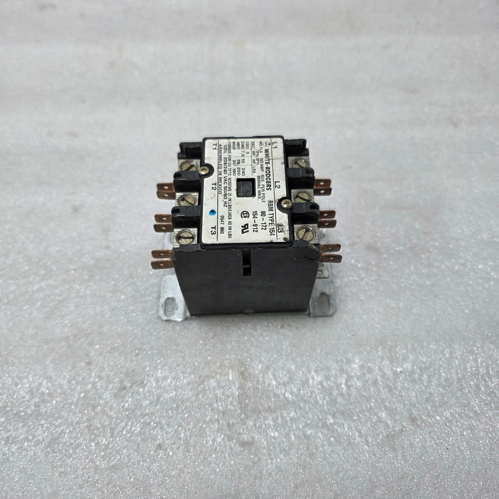 WHITE-RODGERS RBM TYPE 154 MOTOR STARTER / CONTACTOR 3-PHASE 600VAC 40 FLA 50 AM