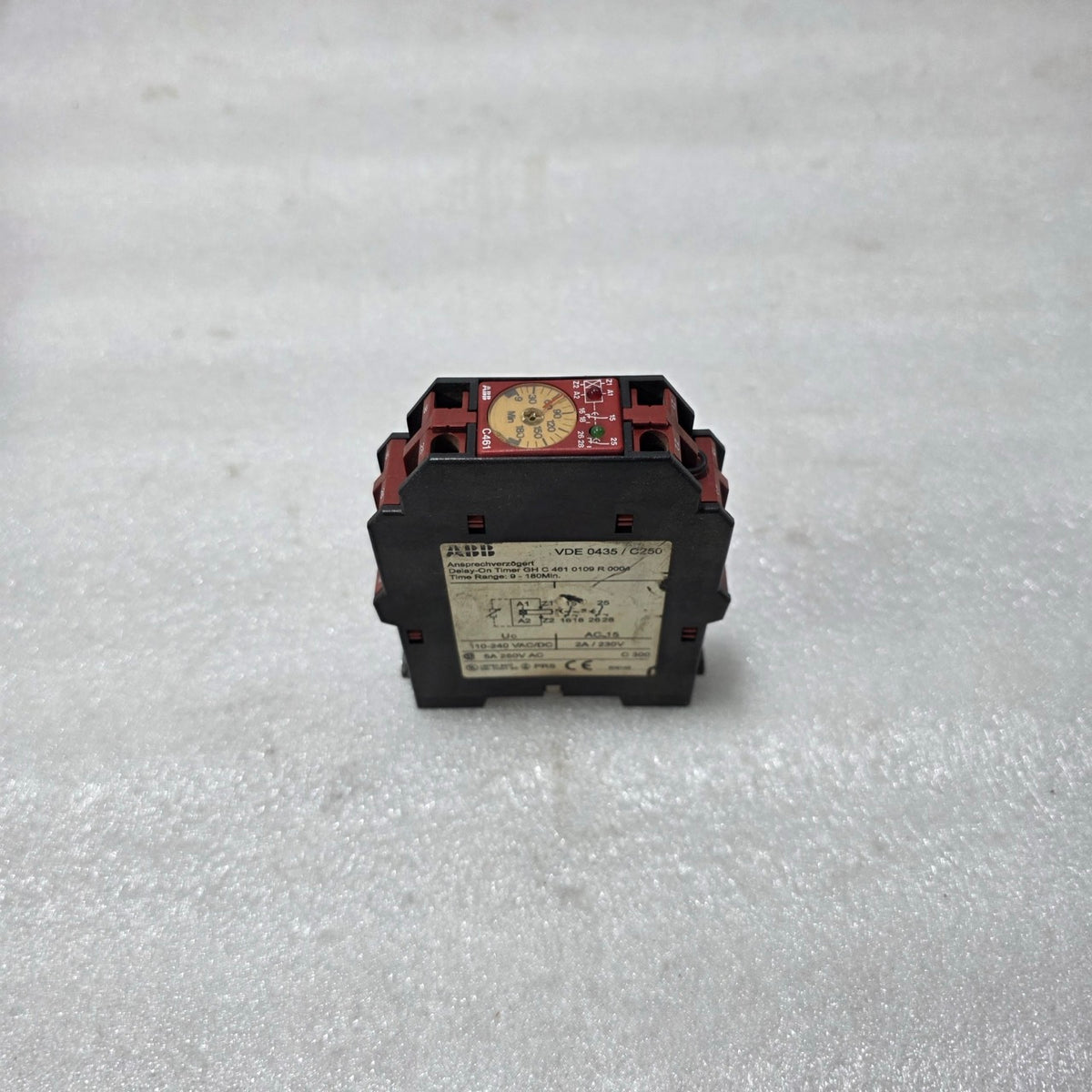 ABB C461 GHC4610109R0004 DELAY-ON TIMER RELAY 9–180 MIN 110–240V AC/DC