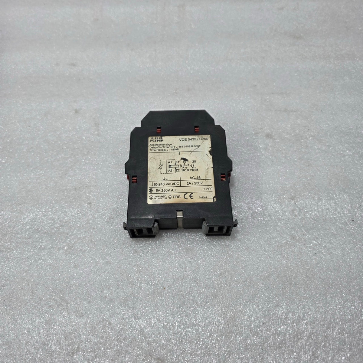 ABB C461 GHC4610109R0004 DELAY-ON TIMER RELAY 9–180 MIN 110–240V AC/DC