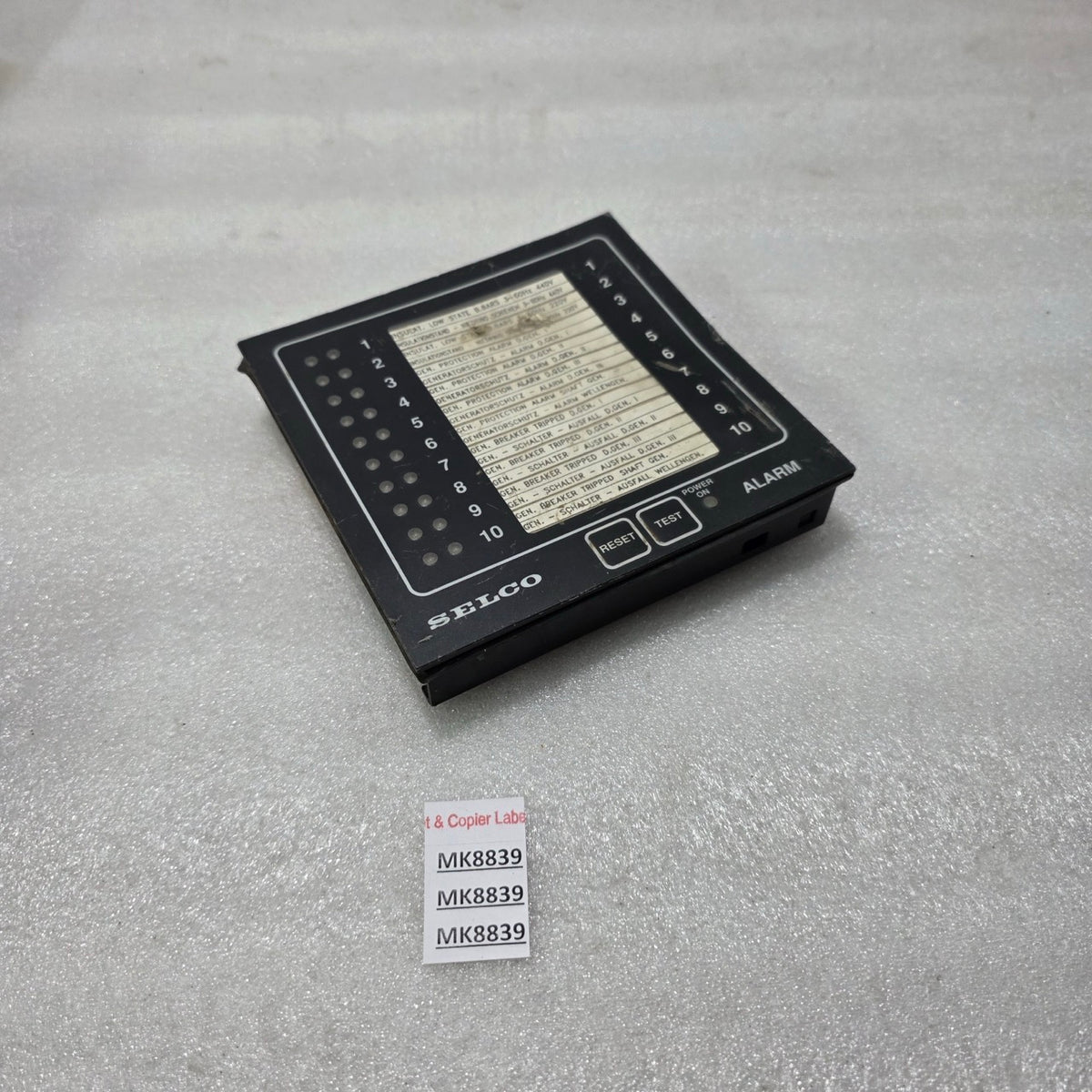 SELCO M1000-24-10B ALARM INDICATOR 24VDC