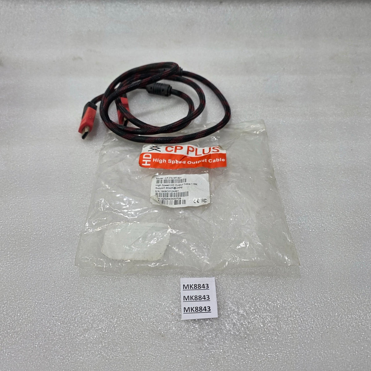 CP PLUS CP-FA-M1401 HIGH SPEED HDMI OUTPUT CABLE 1.5 METER | SUPPORTS 4K×2K @ 24