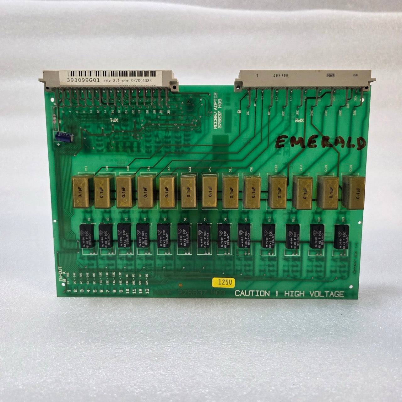 KONE 393099G01 REV 3.1 MCC85/ADPT12 LIFT ELEVATOR CONTROL BOARD | 376637 H09