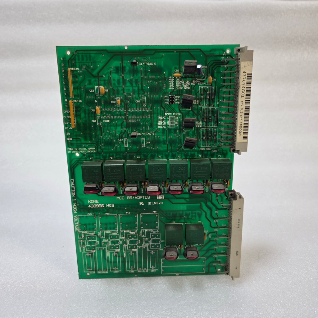KONE MCC 85/ADPT03 INDUSTRIAL CONTROL PCB 433956 H03 / 437674G01 REV 0.2