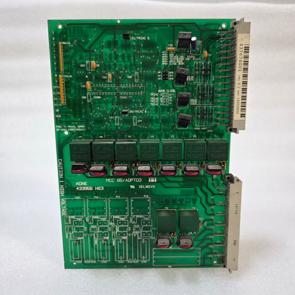 KONE MCC 85/ADPT03 INDUSTRIAL CONTROL PCB 433956 H03 / 437674G01 REV 0.2