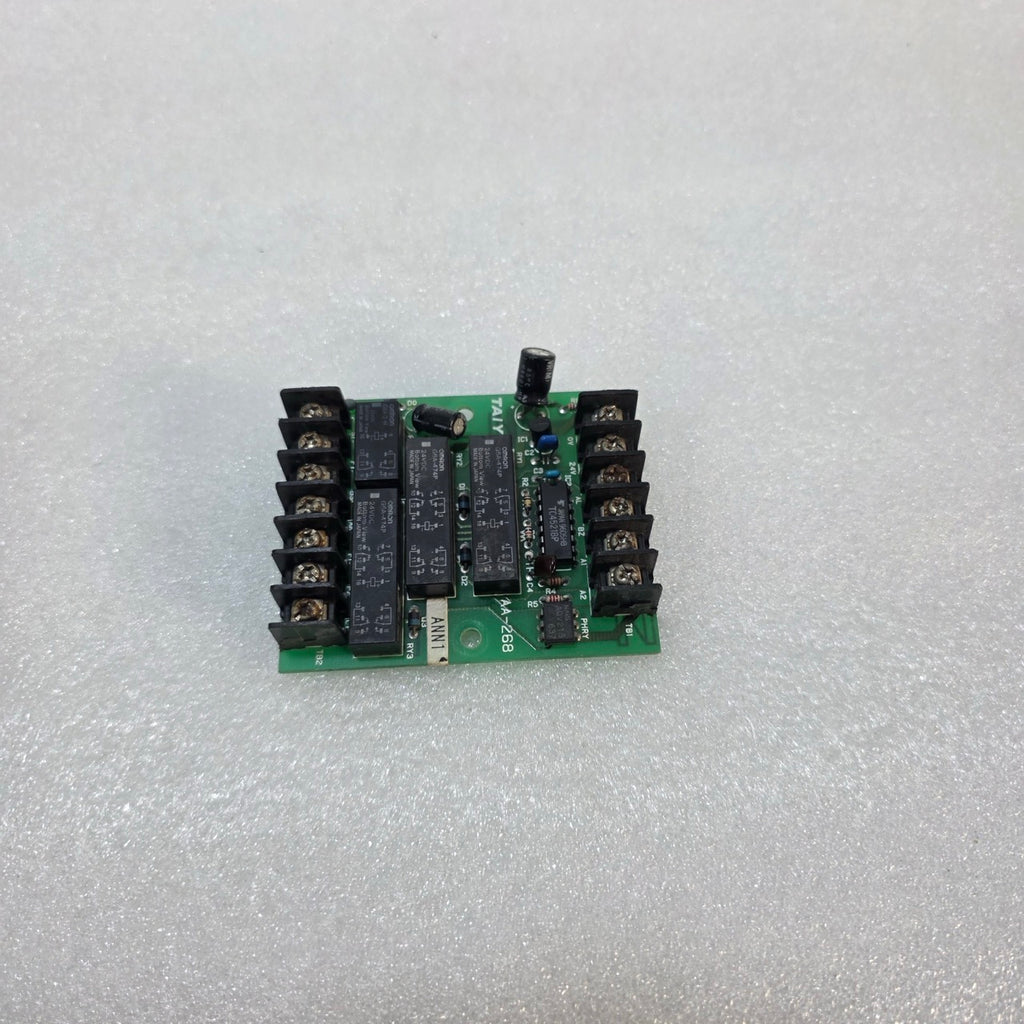 TAIYO AA-268 PCB ASSEMBLY WITH OMRON G6A-474P 24VDC SIGNAL RELAYS (MADE IN JAPAN