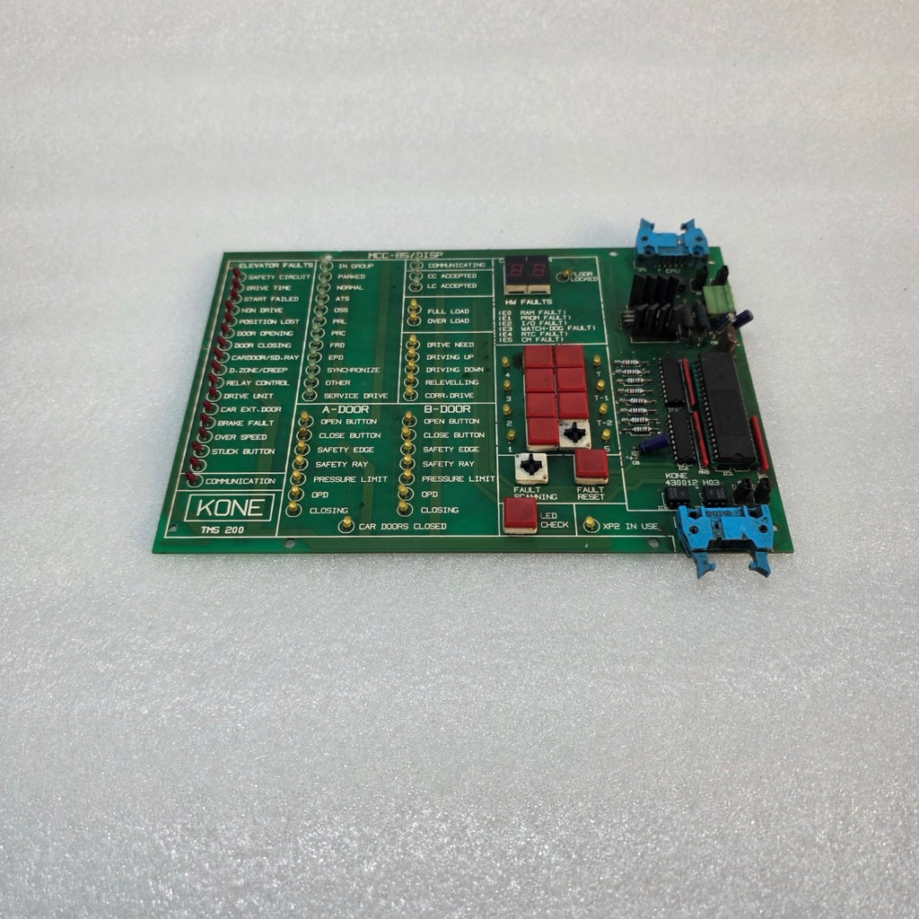 KONE MCC-85/DISP DISPLAY PCB FOR TMS 200 SYSTEM 430015G01
