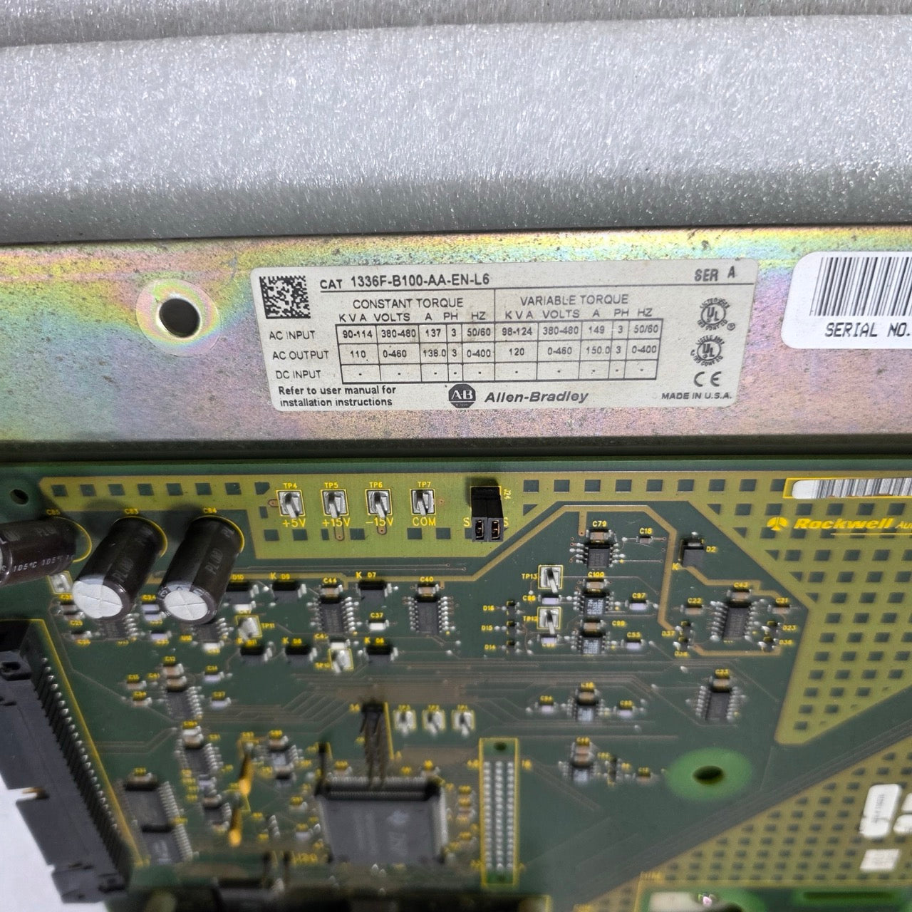 ALLEN‑BRADLEY 1336F-B100-AA-EN-L6 AC DRIVE | SPARE PARTS KIT 1336F-MCB-SP1B CONT