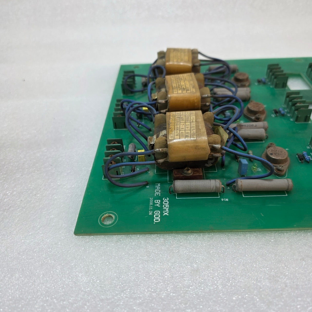 INDUSTRIAL POWER CONTROL PCB ASSEMBLY 305MX WITH COIL MODULES – MADE BY GDD
