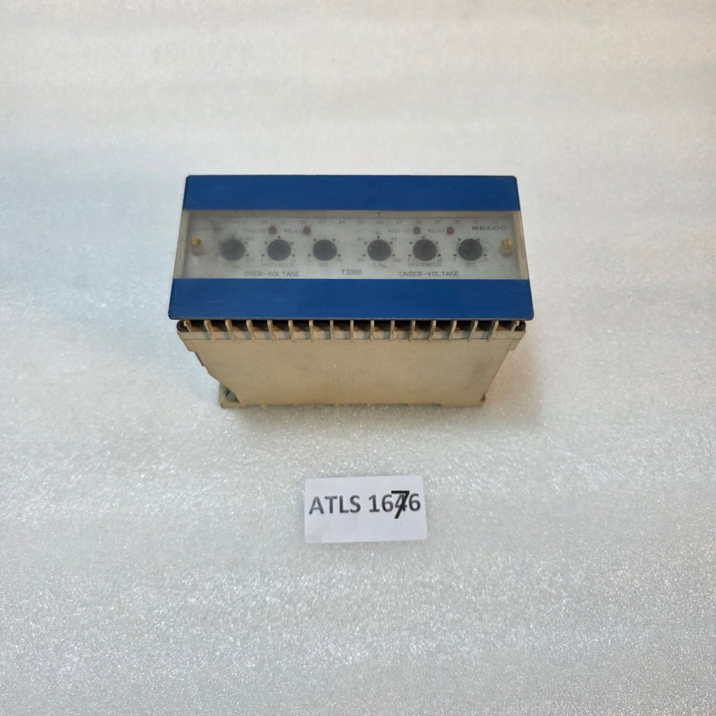 SELCO T3300-00 3-PHASE VOLTAGE RELAY, 220–240V AC SUPPLY BODY BROKEN - WORKING