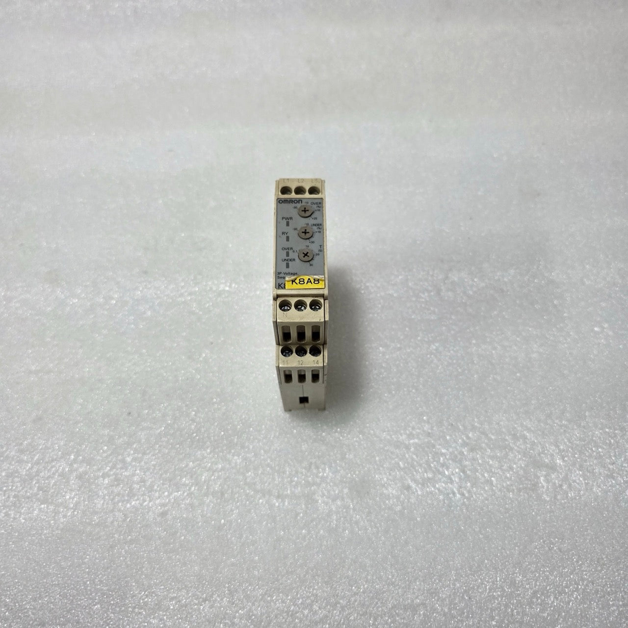 OMRON K8AB-PM2 3-PHASE VOLTAGE MONITORING RELAY, PHASE SEQUENCE & LOSS, 380–480V
