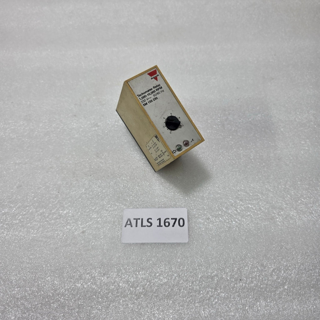 ELECTROMATIC SM 155 230 TACHOMETER RELAY, 1,000–10,000 RPM, 230V AC, 50/60HZ