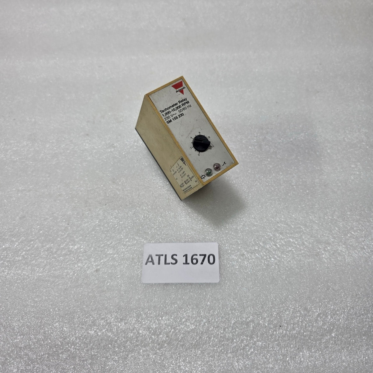 ELECTROMATIC SM 155 230 TACHOMETER RELAY, 1,000–10,000 RPM, 230V AC, 50/60HZ
