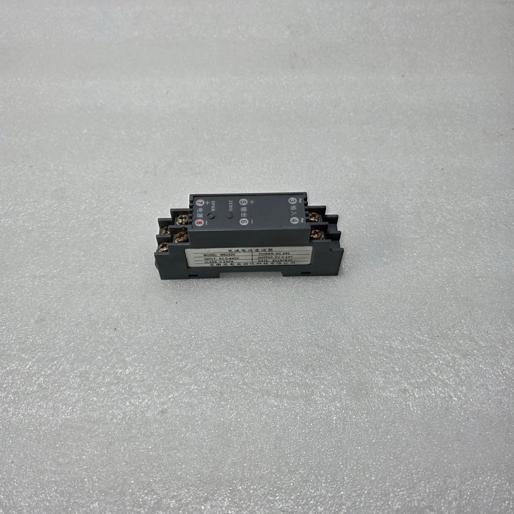 ANHUI QIDIAN WS1520 AC VOLTAGE TRANSDUCER 0–440VAC INPUT, 0–10VDC OUTPUT, 24VDC