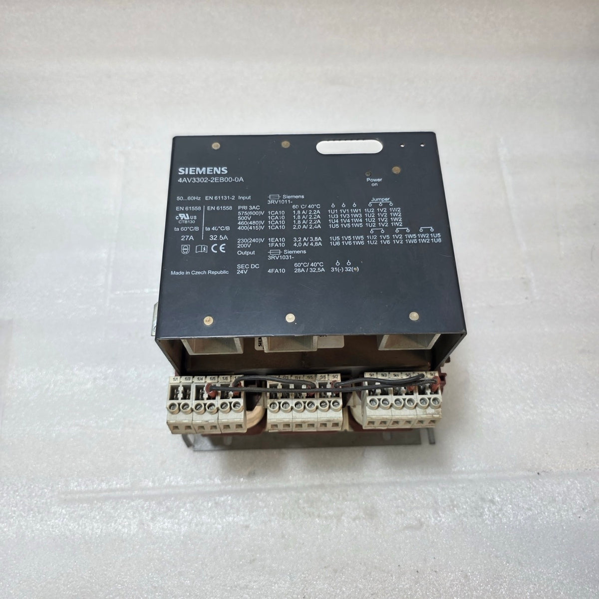SIEMENS 4AV3302-2EB00-0A INDUSTRIAL POWER SUPPLY TRANSFORMER | 3-PHASE 200–575VA