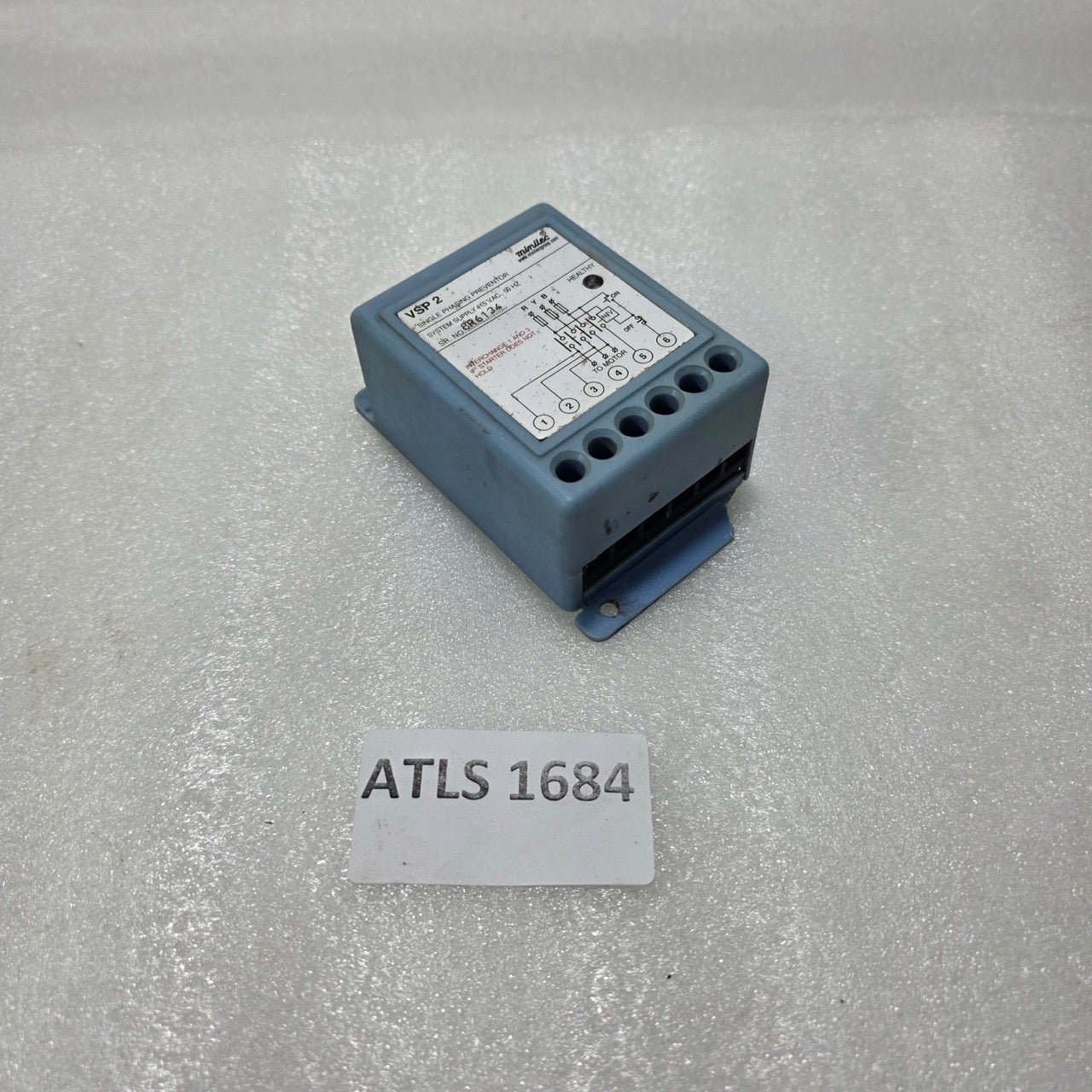 MINILEC VSP-2 SINGLE PHASING PREVENTOR RELAY 415V AC 50HZ THREE PHASE PROTECTION