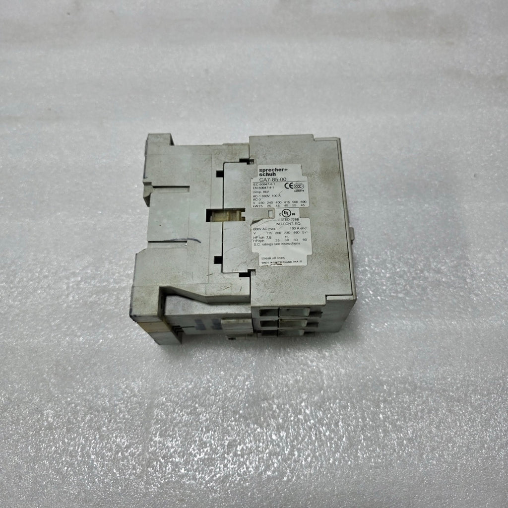 SPRECHER + SCHUH CA7-85-00 CONTACTOR 100A AC-3 45KW 690V IEC INDUSTRIAL CONTACTO