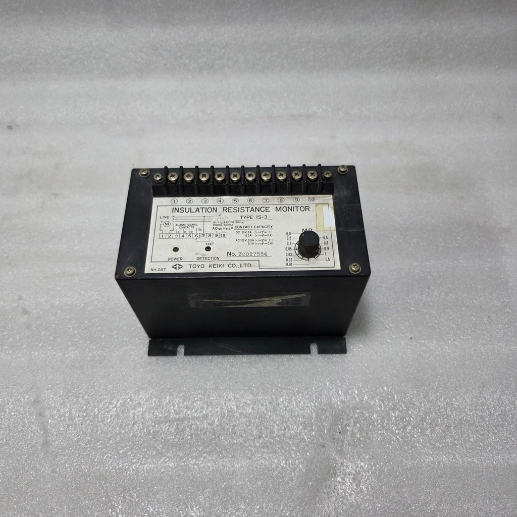 TOYO KEIKI IS-3 INSULATION RESISTANCE MONITOR | ADJUSTABLE 0.01–1.5 MΩ