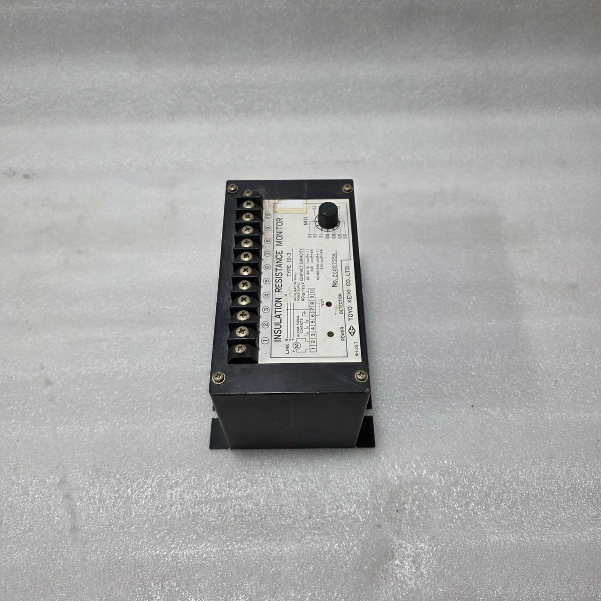 TOYO KEIKI IS-3 INSULATION RESISTANCE MONITOR | ADJUSTABLE 0.01–1.5 MΩ