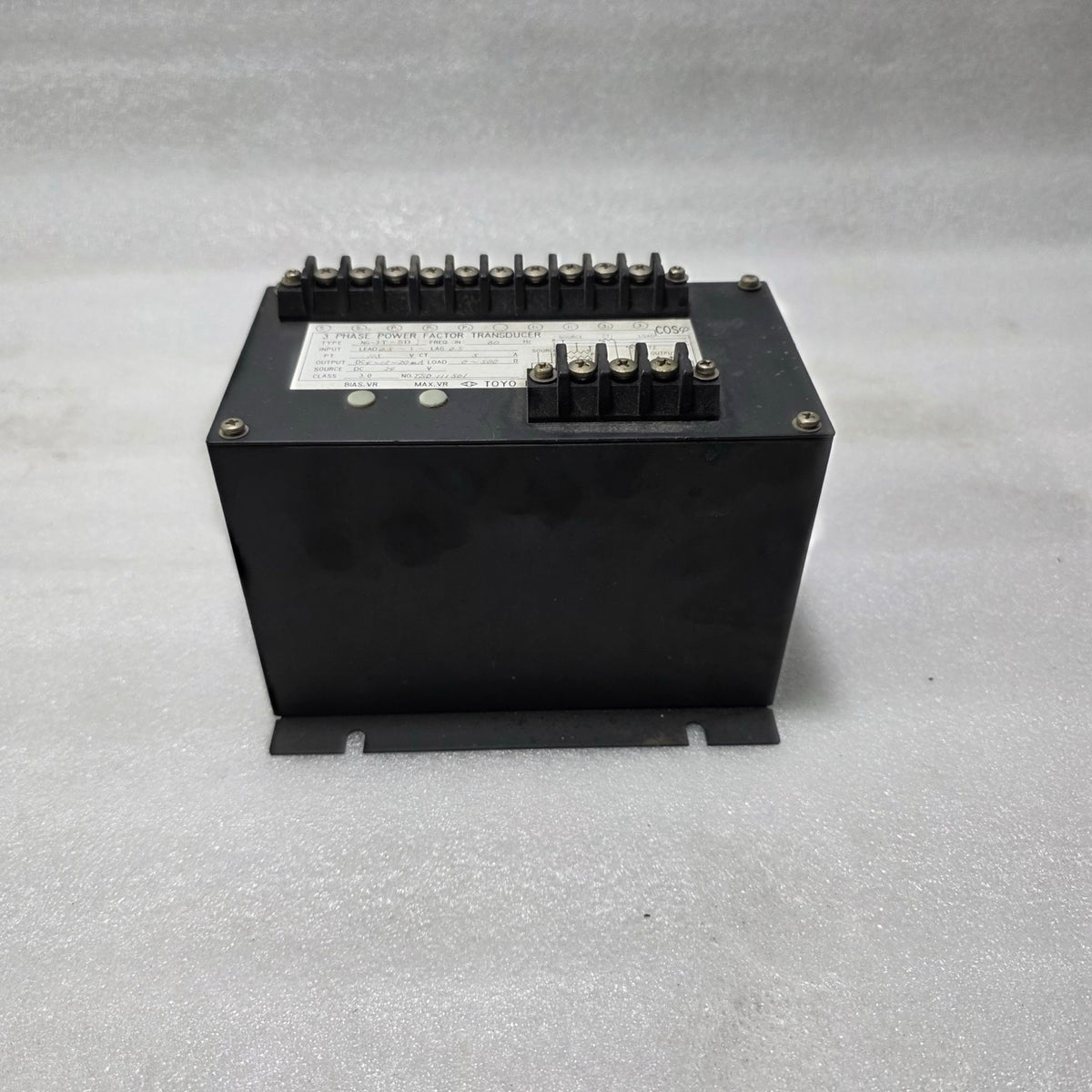 TOYO KEIKI NG-3T-SD 3 PHASE POWER FACTOR TRANSDUCER | COSΦ METER | 4–20MA OUTPUT