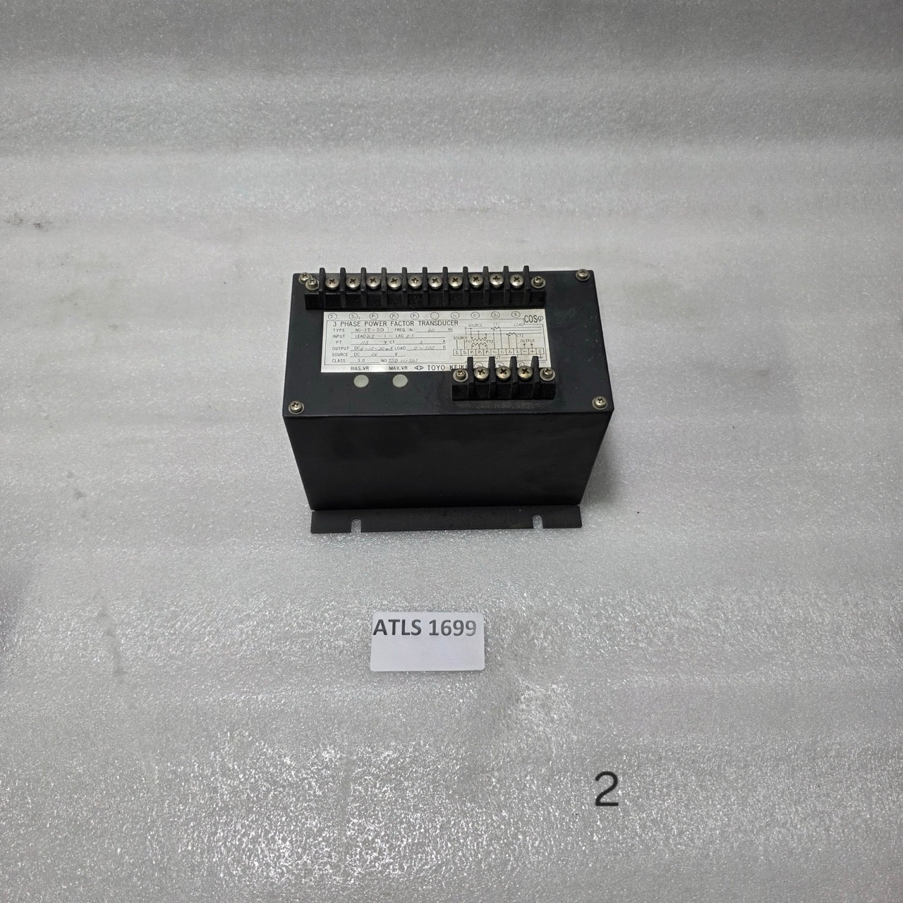 TOYO KEIKI NG-3T-SD 3 PHASE POWER FACTOR TRANSDUCER | COSΦ METER | 4–20MA OUTPUT