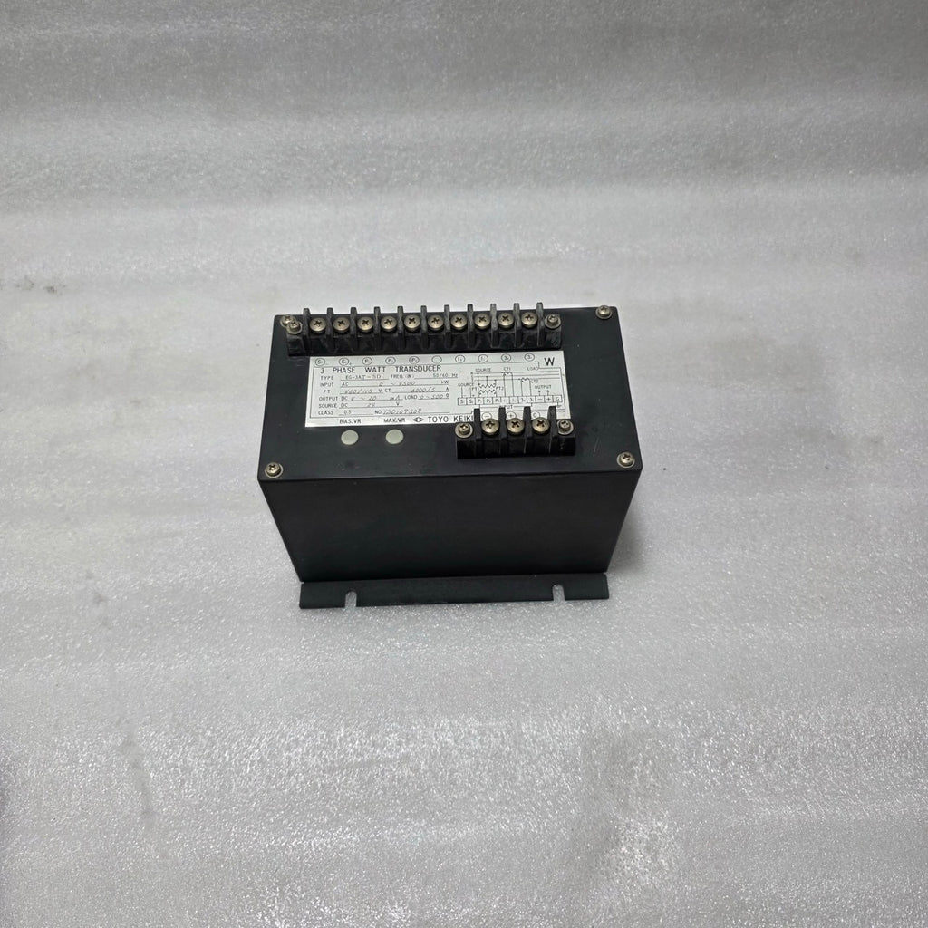 TOYO KEIKI EG-3AT-SD 3 PHASE WATT TRANSDUCER | PT 460/115V | CT 6000/5A | 4–20 M