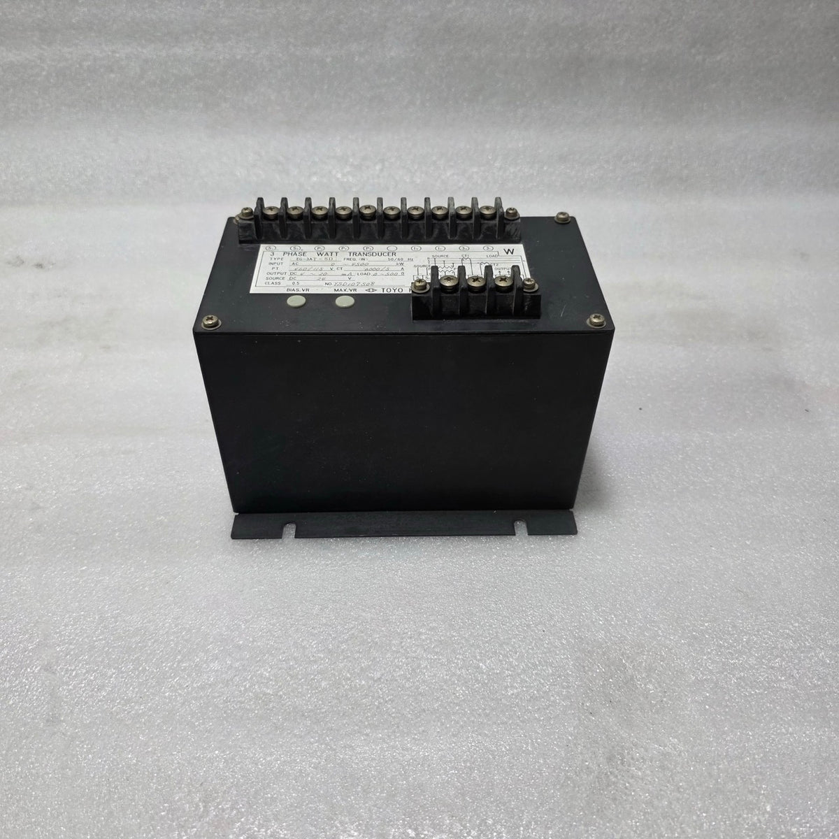TOYO KEIKI EG-3AT-SD 3 PHASE WATT TRANSDUCER | PT 460/115V | CT 6000/5A | 4–20 M