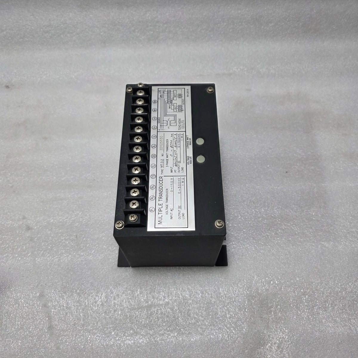 TOYO KEIKI MT-3-2 MULTIPLE TRANSDUCER | 3 PHASE WATT & VOLTAGE TRANSDUCER | PT 4