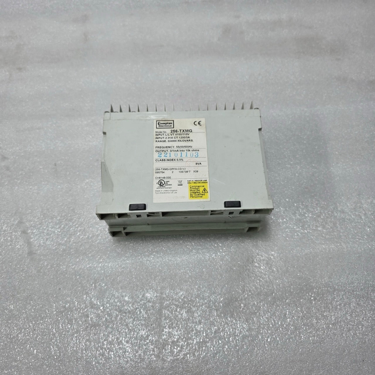 CROMPTON INSTRUMENTS 256-TXMG POWER TRANSDUCER – 4160/110V VT, 1200/5A CT, 0–400