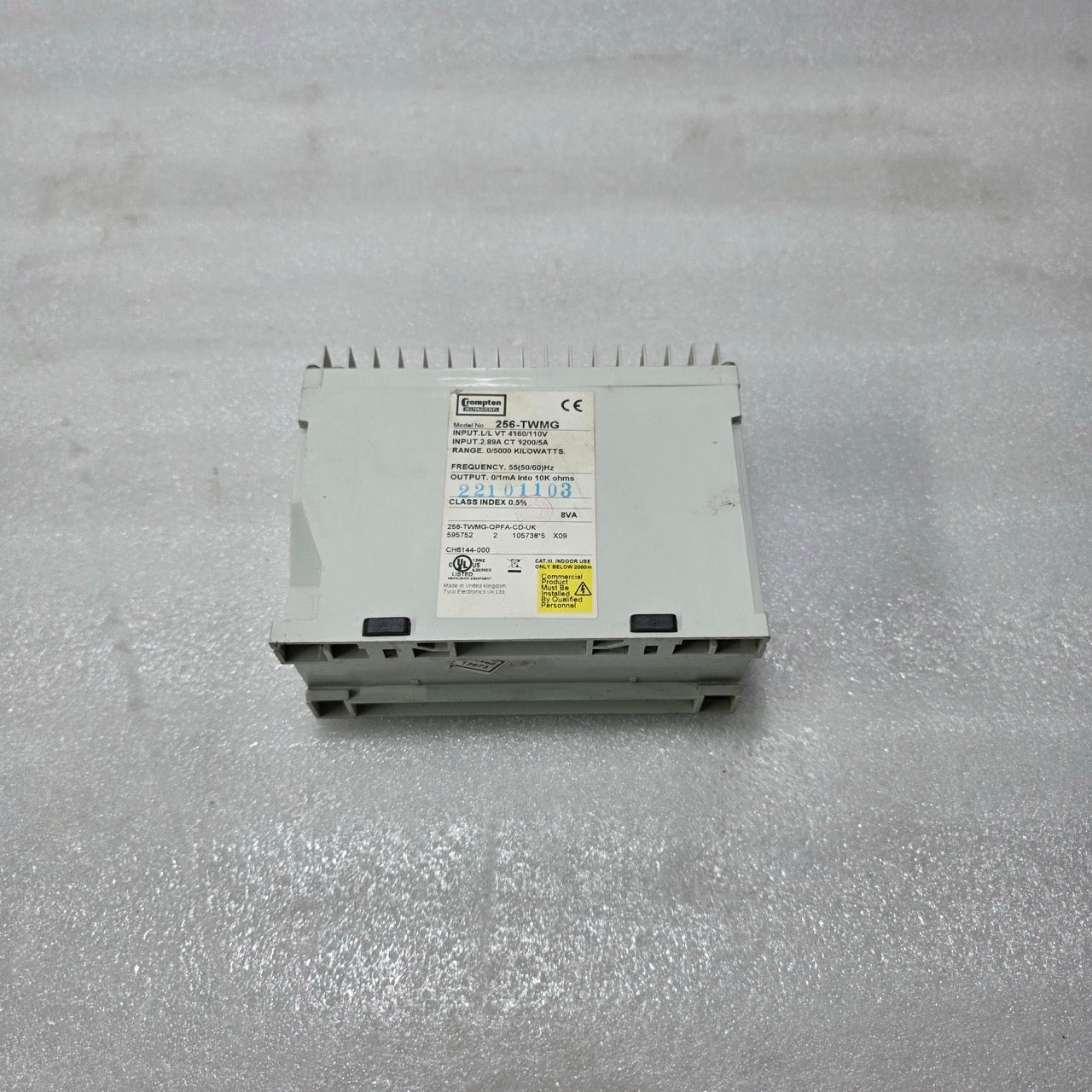 CROMPTON INSTRUMENTS 256-TWMG POWER TRANSDUCER – 4160/110V VT, 1200/5A CT, 0–500