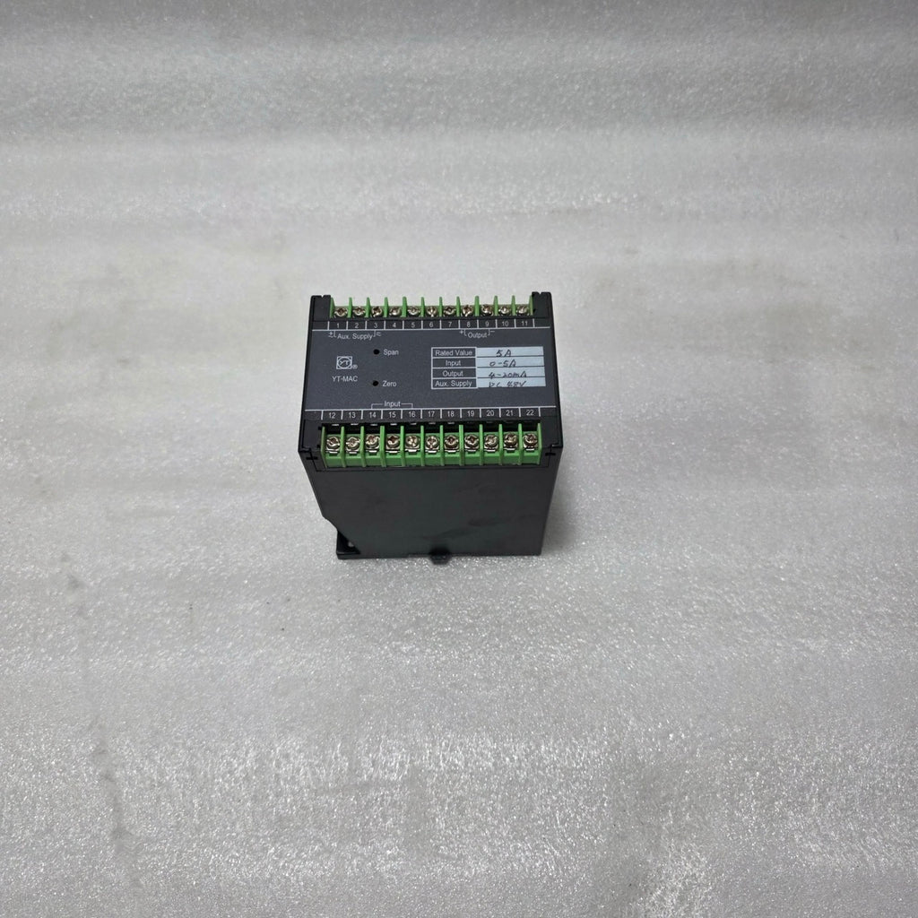 YT-MAC INDUSTRIAL CURRENT SIGNAL CONVERTER | 0–5A INPUT TO 4–20MA OUTPUT TRANSDU