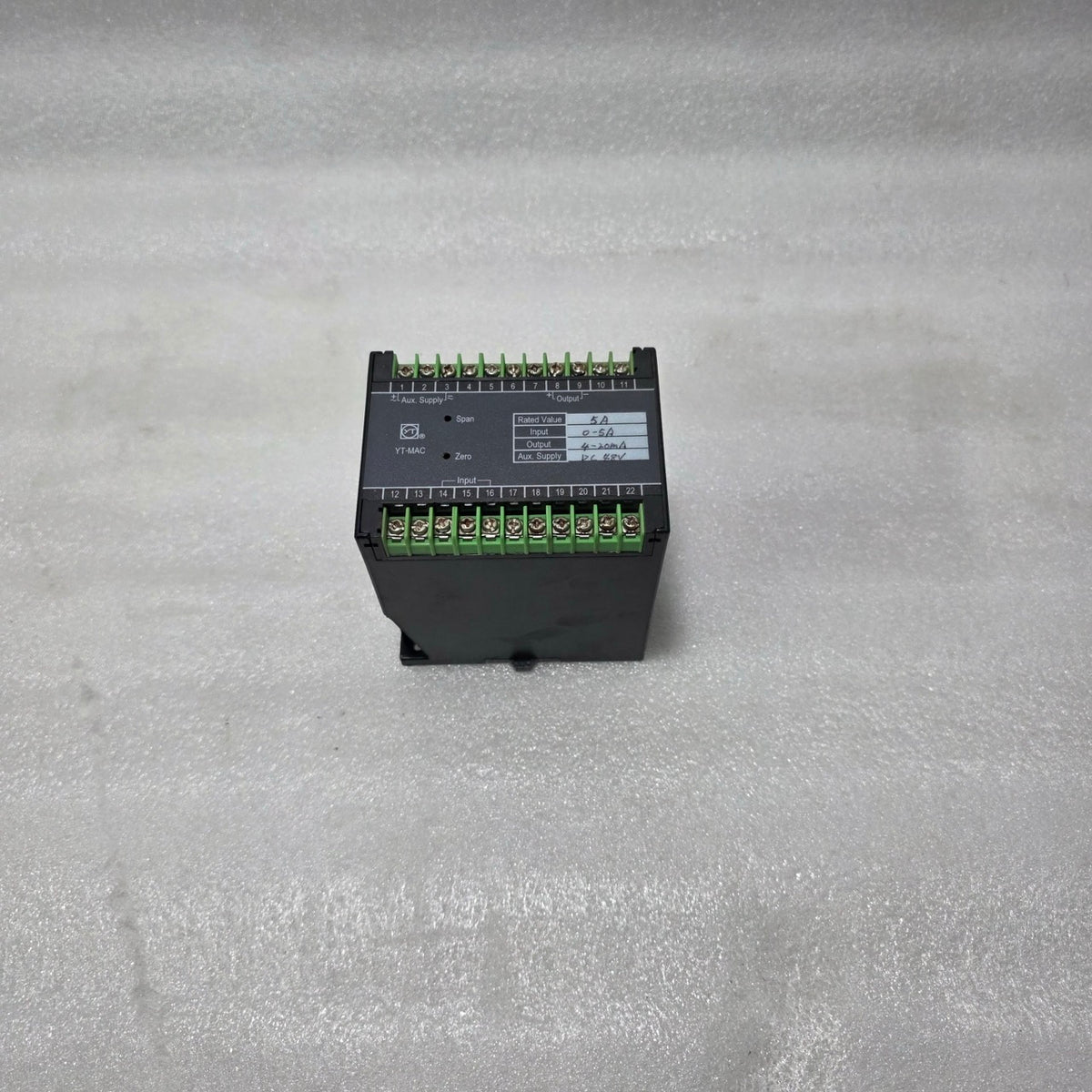 YT-MAC INDUSTRIAL CURRENT SIGNAL CONVERTER | 0–5A INPUT TO 4–20MA OUTPUT TRANSDU