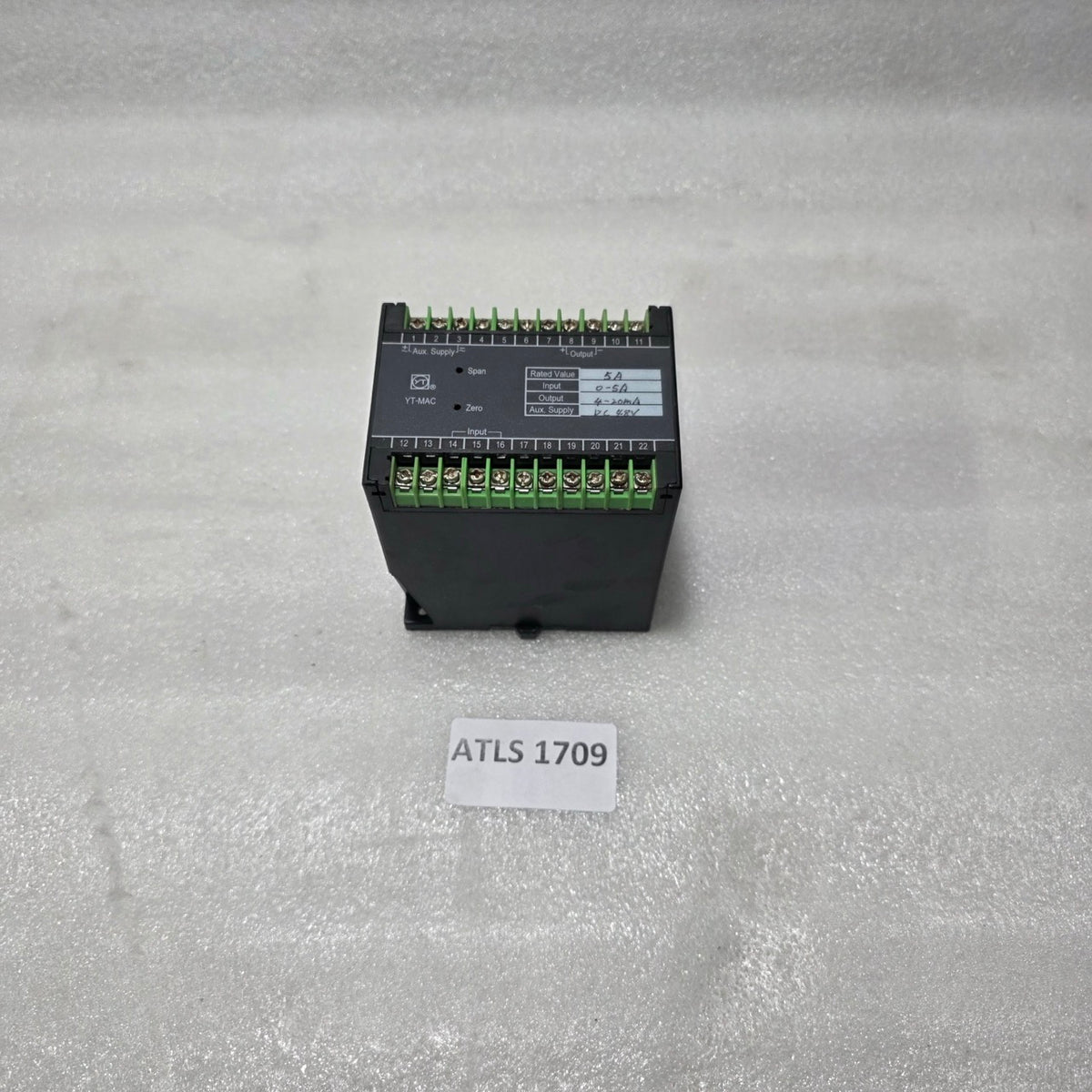 YT-MAC INDUSTRIAL CURRENT SIGNAL CONVERTER | 0–5A INPUT TO 4–20MA OUTPUT TRANSDU