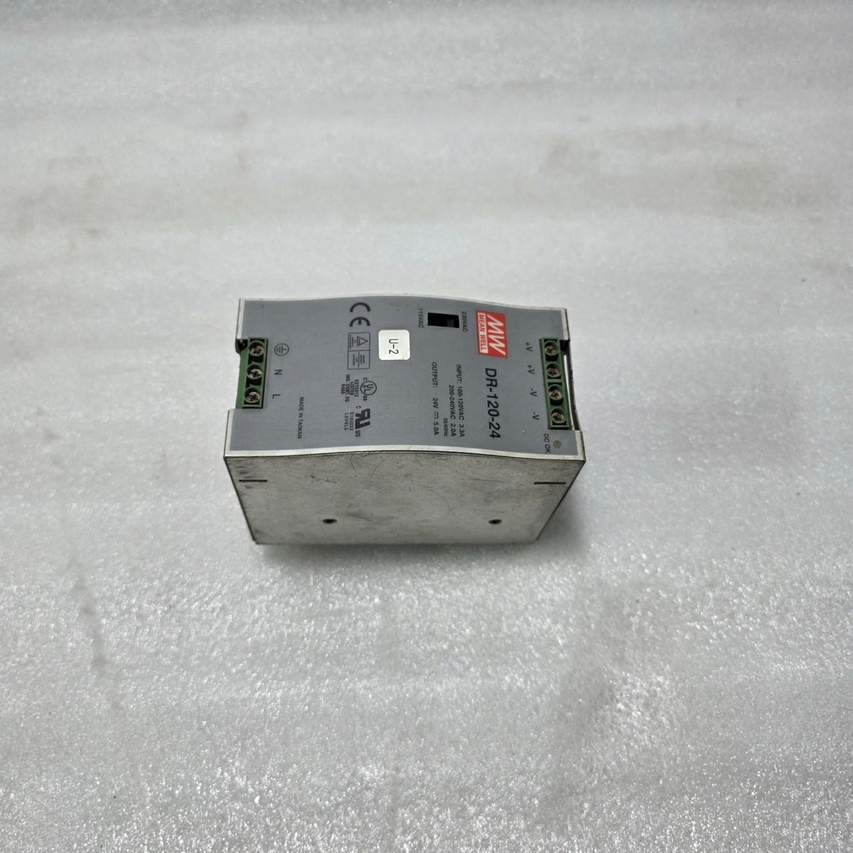 MEAN WELL DR-120-24 INDUSTRIAL DIN RAIL POWER SUPPLY 24V DC 5A – INPUT 100-240VA
