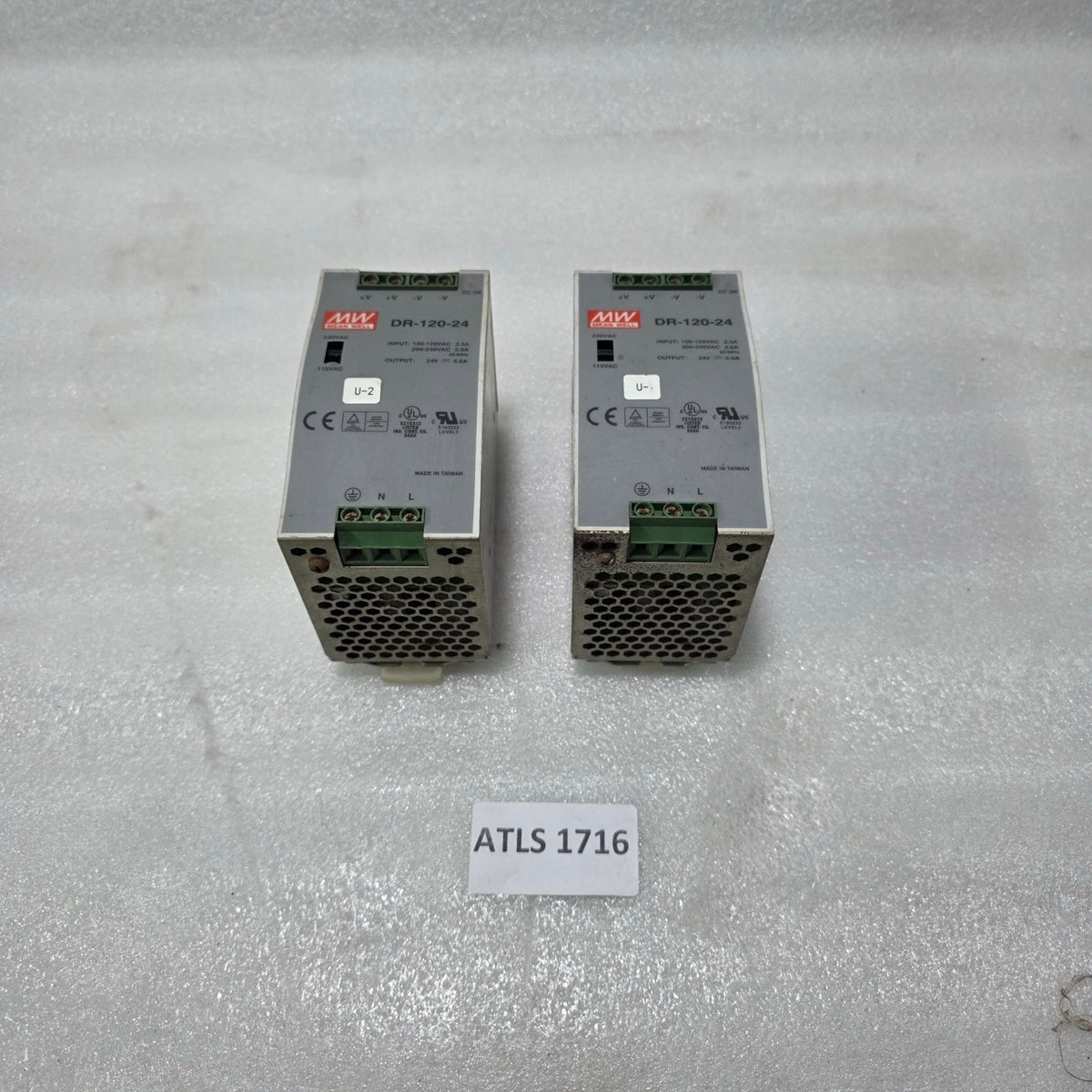 MEAN WELL DR-120-24 INDUSTRIAL DIN RAIL POWER SUPPLY 24V DC 5A – INPUT 100-240VA