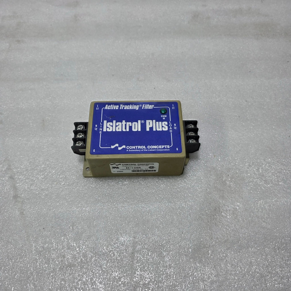 CONTROL CONCEPTS ISLATROL PLUS IC+105 ACTIVE TRACKING FILTER – 120VAC 5A POWER L