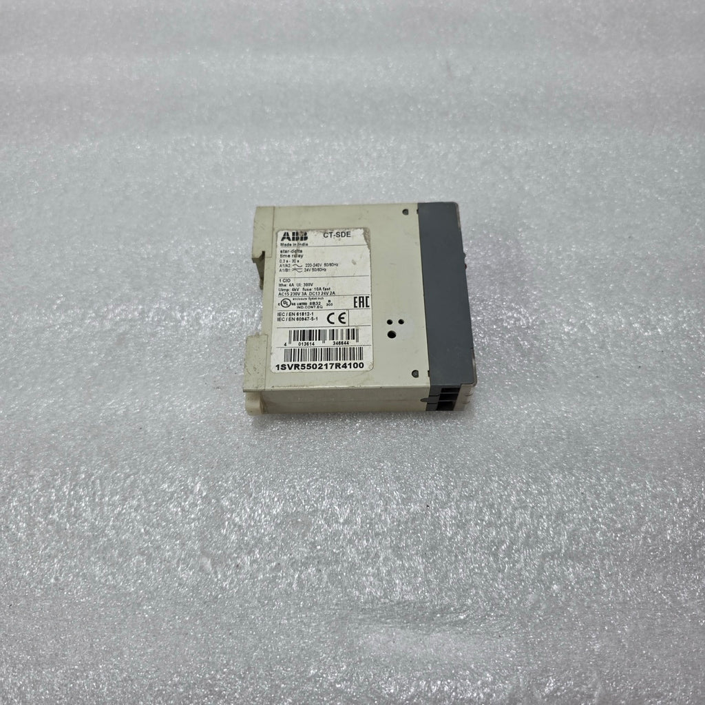 ABB CT-SDE STAR-DELTA TIMER RELAY – CAT. NO. 1SVR550217R4100