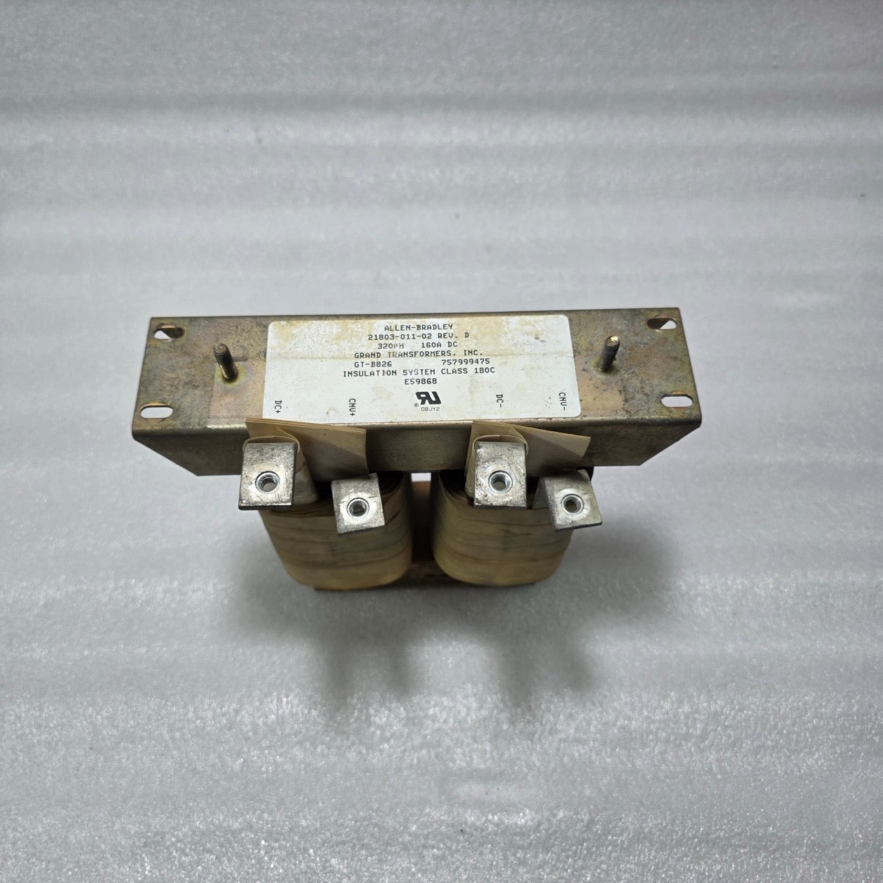 ALLEN DC REACTOR / CHOKE – 21803-011-02 REV. D, 320 ΜH, 160 A DC