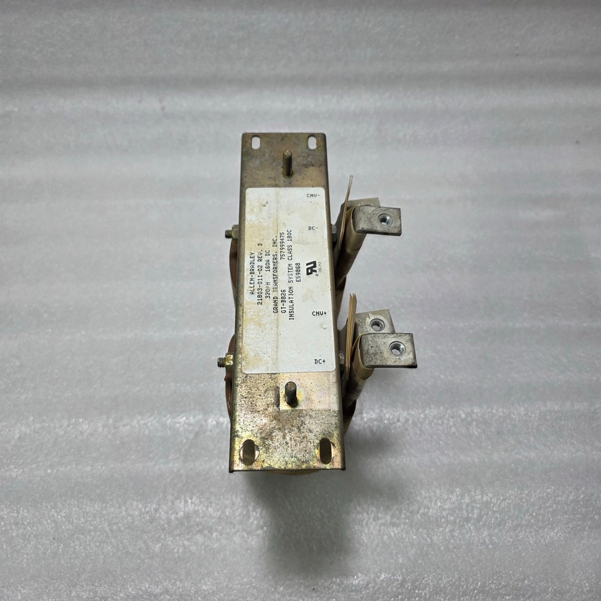 ALLEN DC REACTOR / CHOKE – 21803-011-02 REV. D, 320 ΜH, 160 A DC