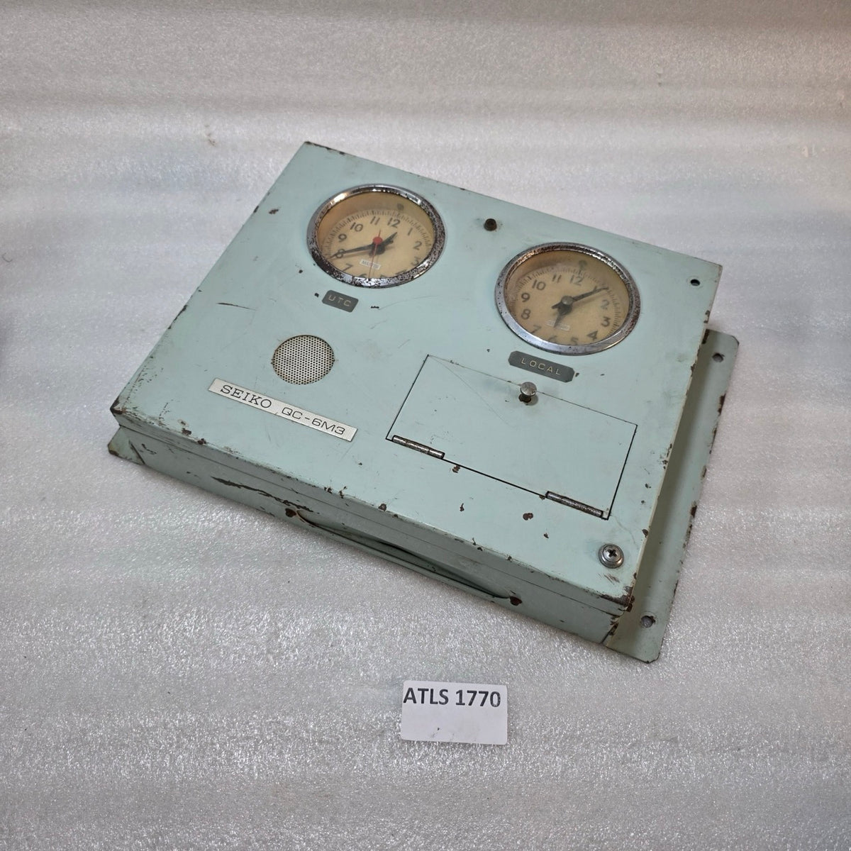 SEIKO QC-6M3 MARINE DUAL TIME CLOCK PANEL – UTC & LOCAL MASTER CLOCK UNIT, INDUS