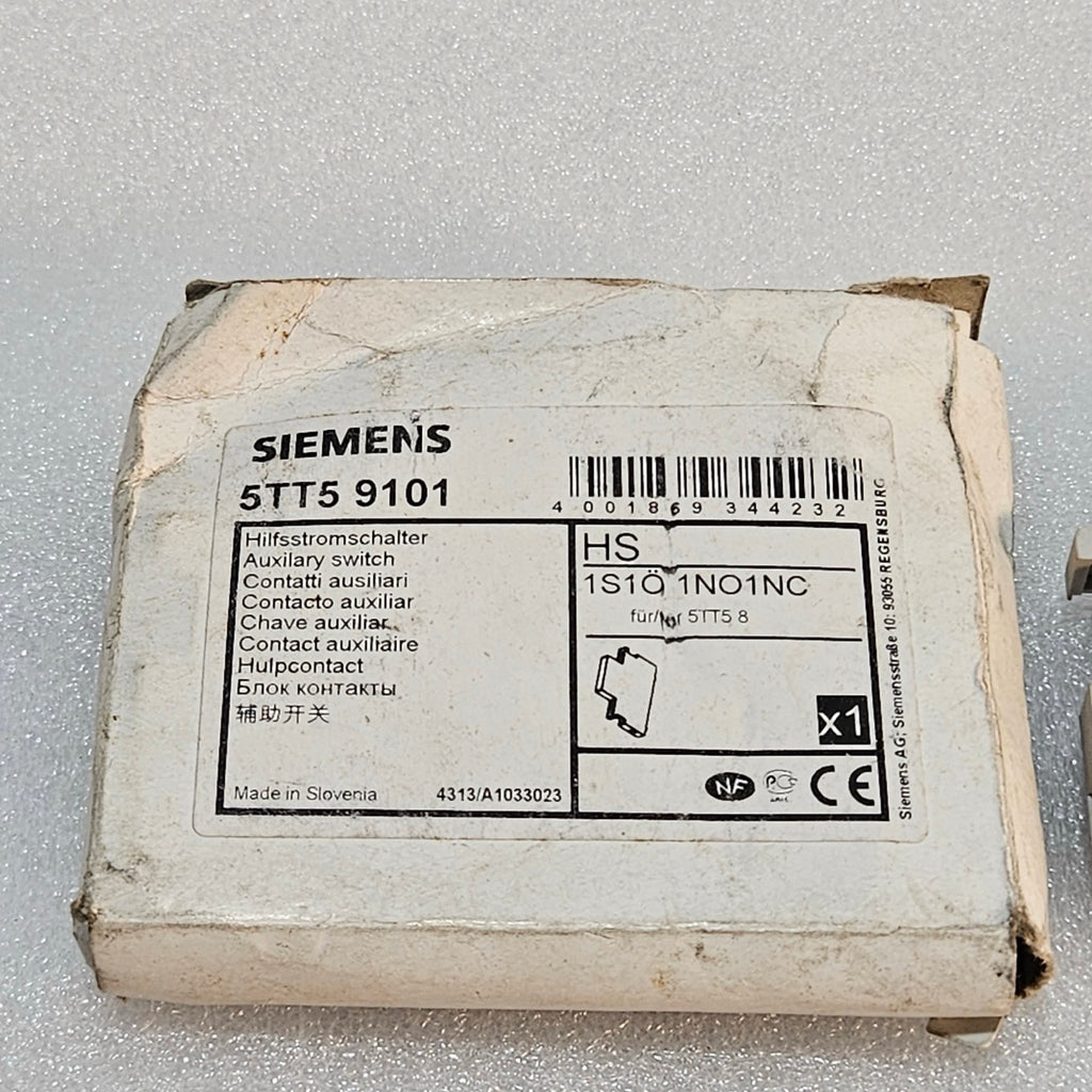 SIEMENS 5TT5 9101 AUXILIARY SWITCH 1NO 1NC FOR 5TT5 8 SERIES MADE IN SLOVENIA