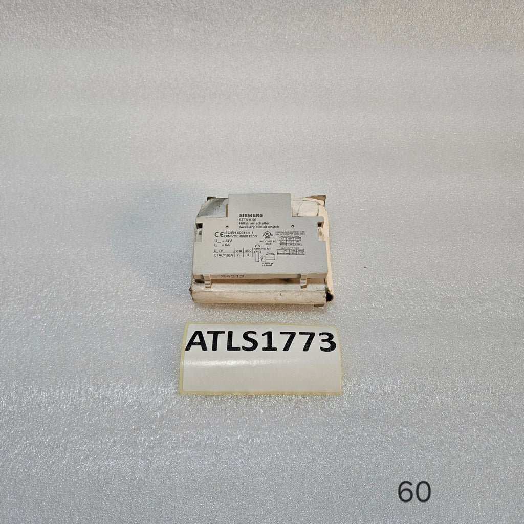 SIEMENS 5TT5 9101 AUXILIARY SWITCH 1NO 1NC FOR 5TT5 8 SERIES MADE IN SLOVENIA