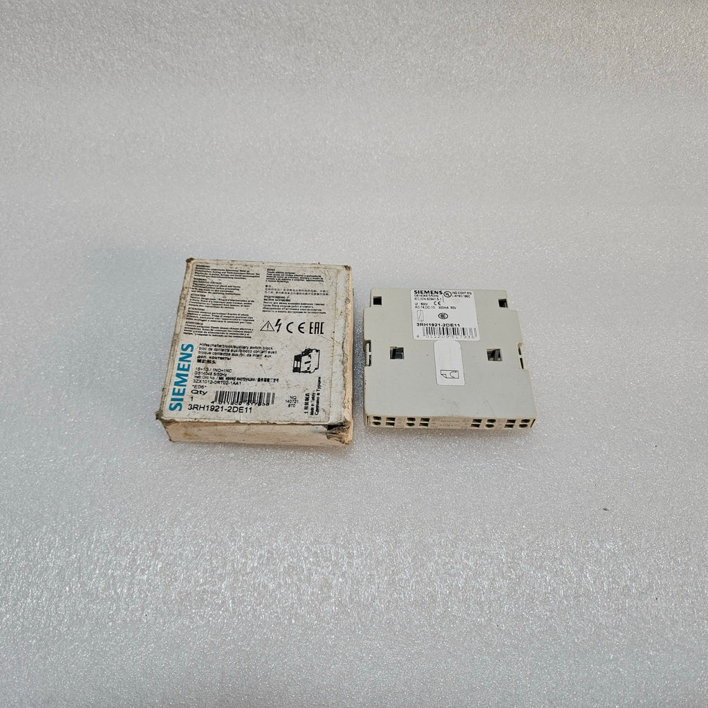 SIEMENS 3RH1921-2DE11 AUXILIARY CONTACT BLOCK 1NO 1NC MADE IN TURKEY