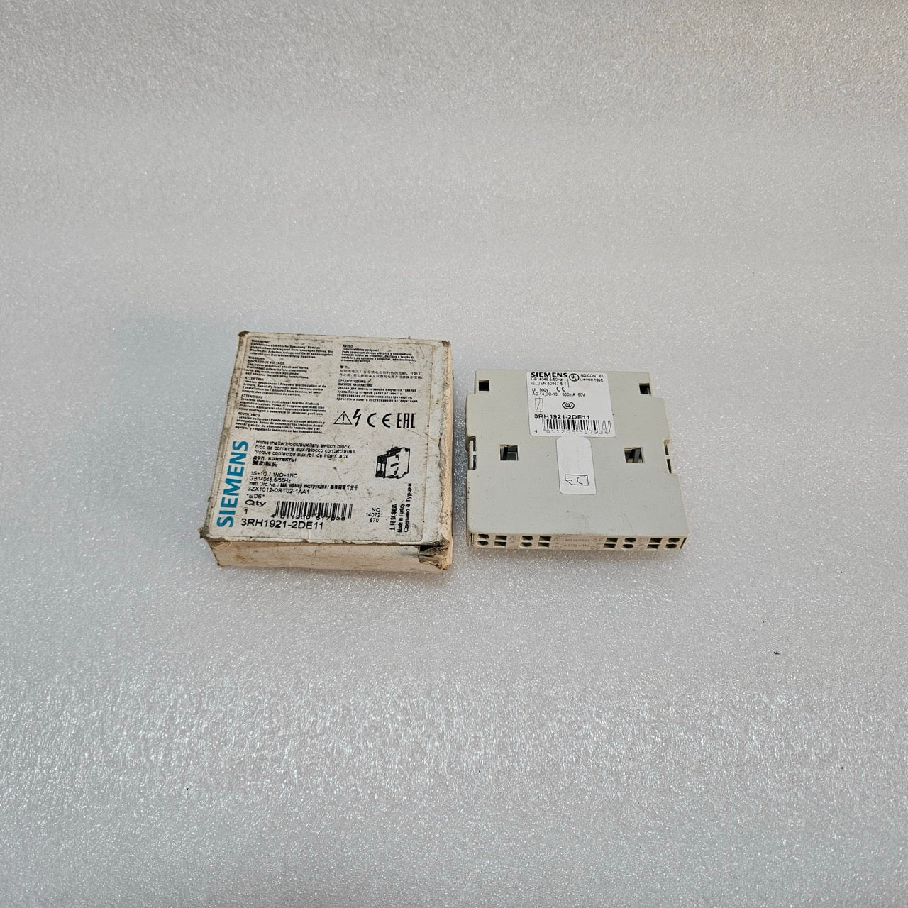 SIEMENS 3RH1921-2DE11 AUXILIARY CONTACT BLOCK 1NO 1NC MADE IN TURKEY