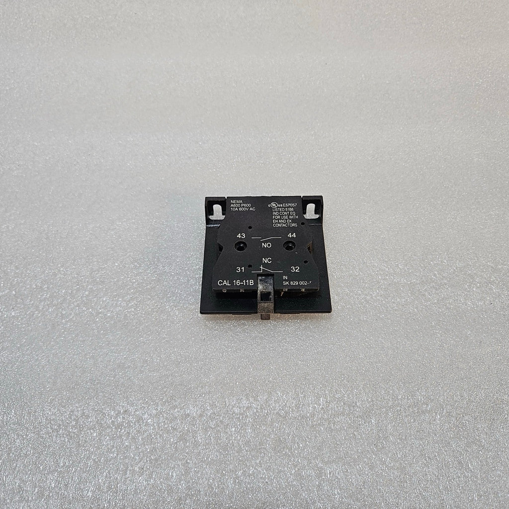 ABB CAL 16-11B AUXILIARY CONTACT BLOCK 1NO 1NC 10A 600VAC NEMA