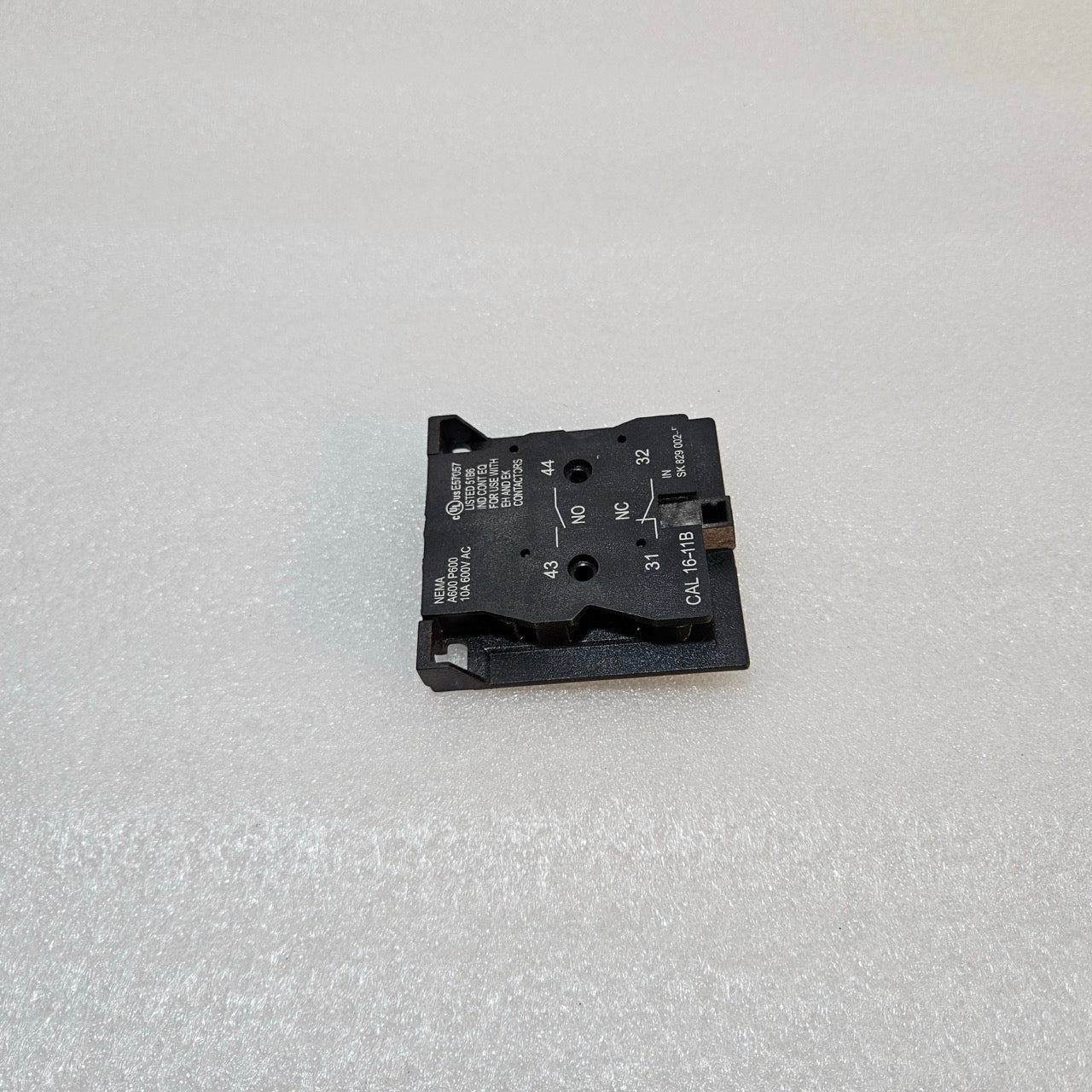 ABB CAL 16-11B AUXILIARY CONTACT BLOCK 1NO 1NC 10A 600VAC NEMA