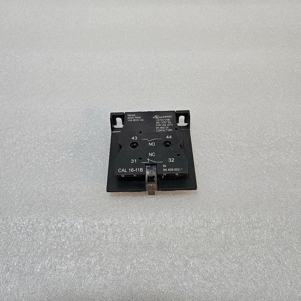 ABB CAL 16-11B AUXILIARY CONTACT BLOCK 1NO 1NC 10A 600VAC NEMA