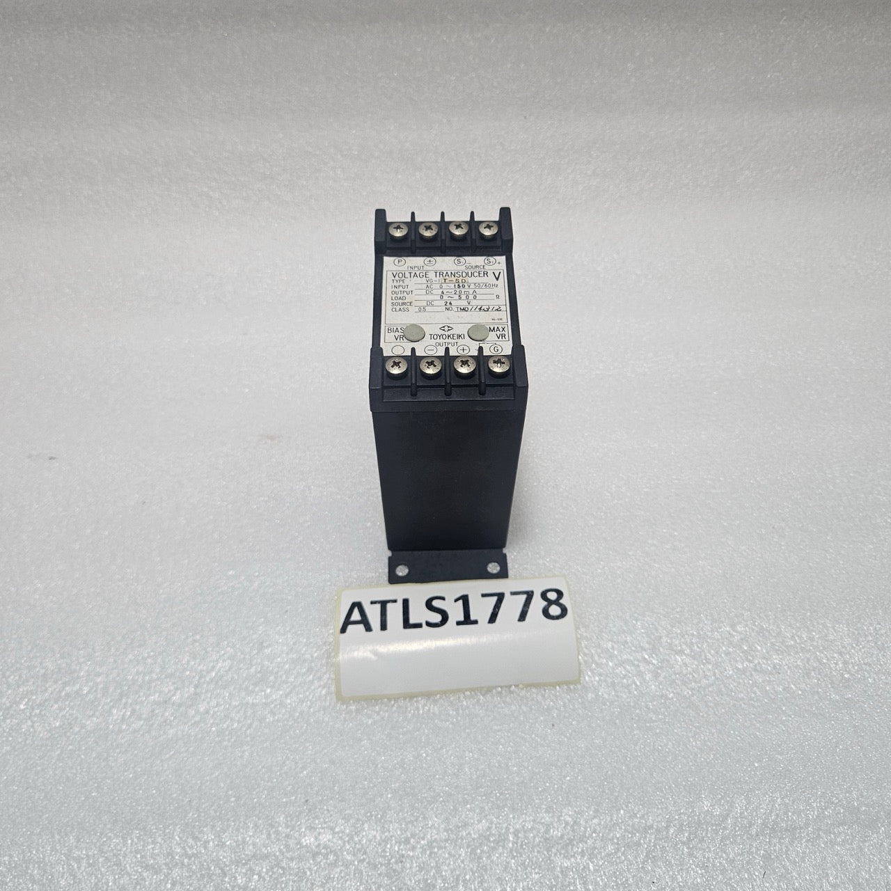 TOYO KEIKI VG-IT-SD VOLTAGE TRANSDUCER AC 0–150V DC 4–20MA CLASS 0.5