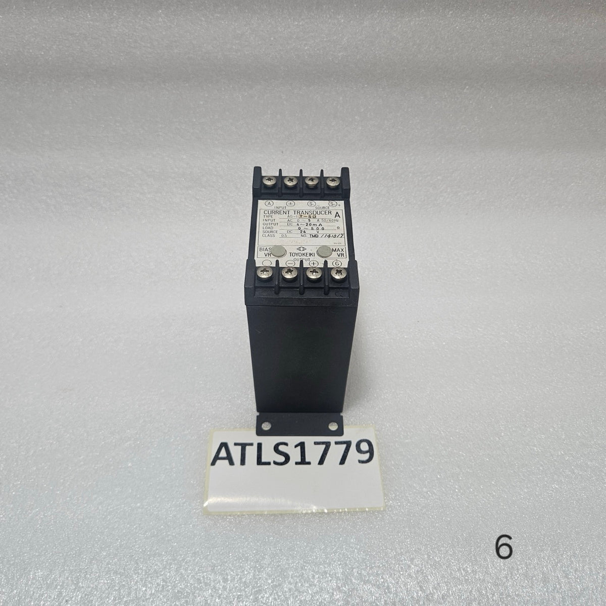 TOYO KEIKI AG-IT-SD CURRENT TRANSDUCER AC 0–5A DC 4–20MA CLASS 0.5